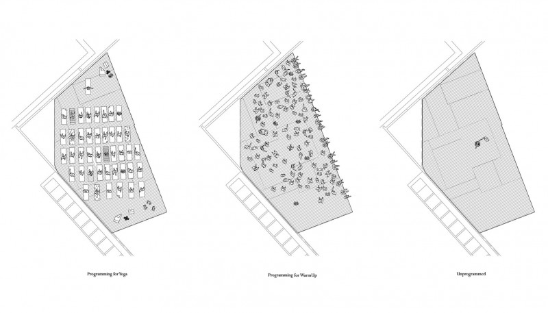 Roof Deck at MoMA PS1 (deck programming plan)